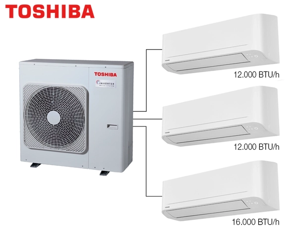 Toshiba 3M Multi Split Klima 12.000+12.000+16.000 BTU/h - Toshiba