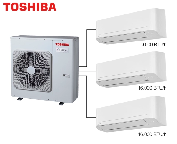  Toshiba 3M Multi Split Klima 9.000+16.000+16.000 BTU/h - Toshiba